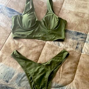 Money Green two piece swimsuit